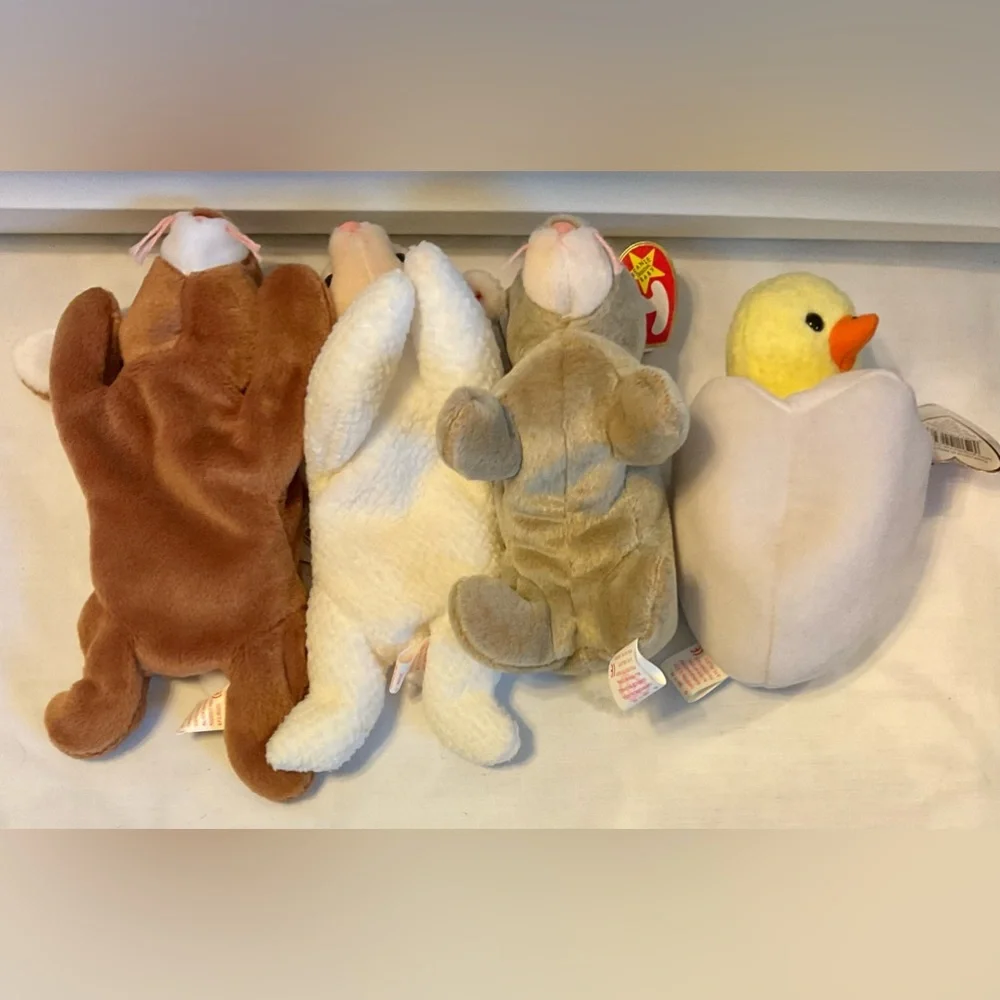 Ty Easter 🐰 Collection of beanie babies set of duck lamb & bunny rabbits